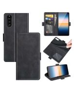 Sony Xperia 10 III Flip Cover Leather Wallet Case with Dual Magnetic Closure