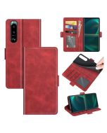 Sony Xperia 5 III Flip Cover Leather Wallet Case with Dual Magnetic Closure
