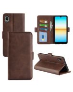 Sony Xperia Ace III (Ace 3) Flip Cover Leather Wallet Case with Dual Magnetic Closure