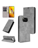 Xiaomi Poco X3 Super Soft Leather Flip Cover Phone Case Dual Invisible Magnets Snap