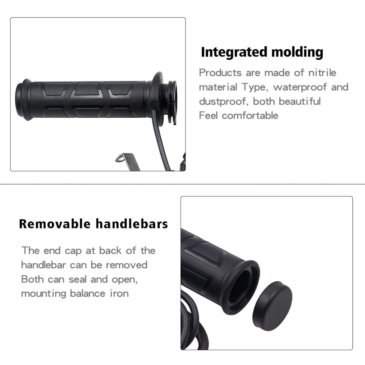 78 Anti-Slip and Waterproof Heated Grips Warmer Kit with Fuse and Intelligent Control