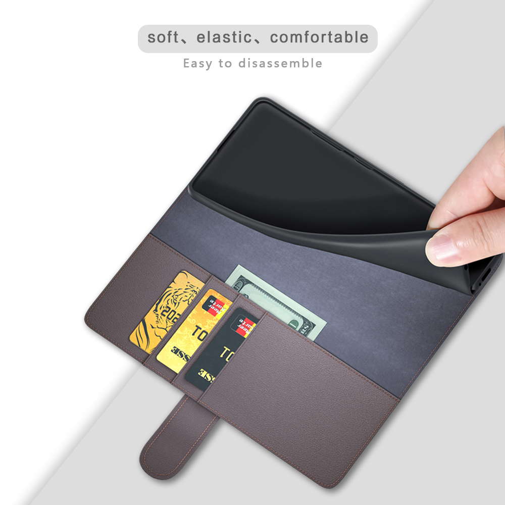 Xiaomi Poco M3 Phone Case Wallet Flip Cover Folio Genuine Leather Case Stand Display Card Pocket