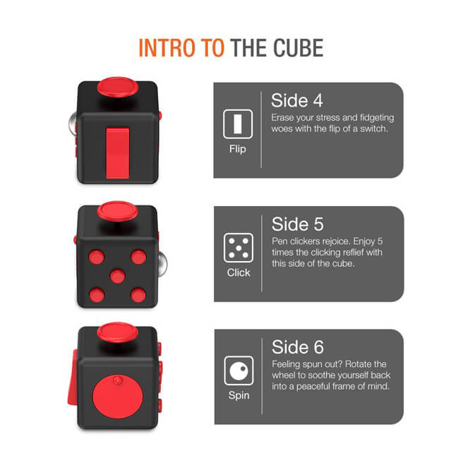 Classic Silicon Fidget Cube Fidget Toy 