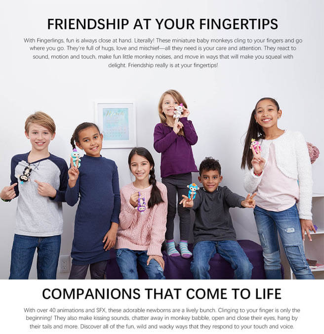 Fingerlings Baby Monkey Finger Monkey Toy